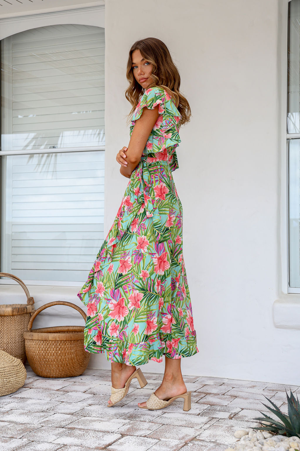 Hibiscus hot sale print dress